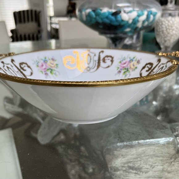 LIMOGES Hand Painted Bowl Signed - Picture 4 of 8